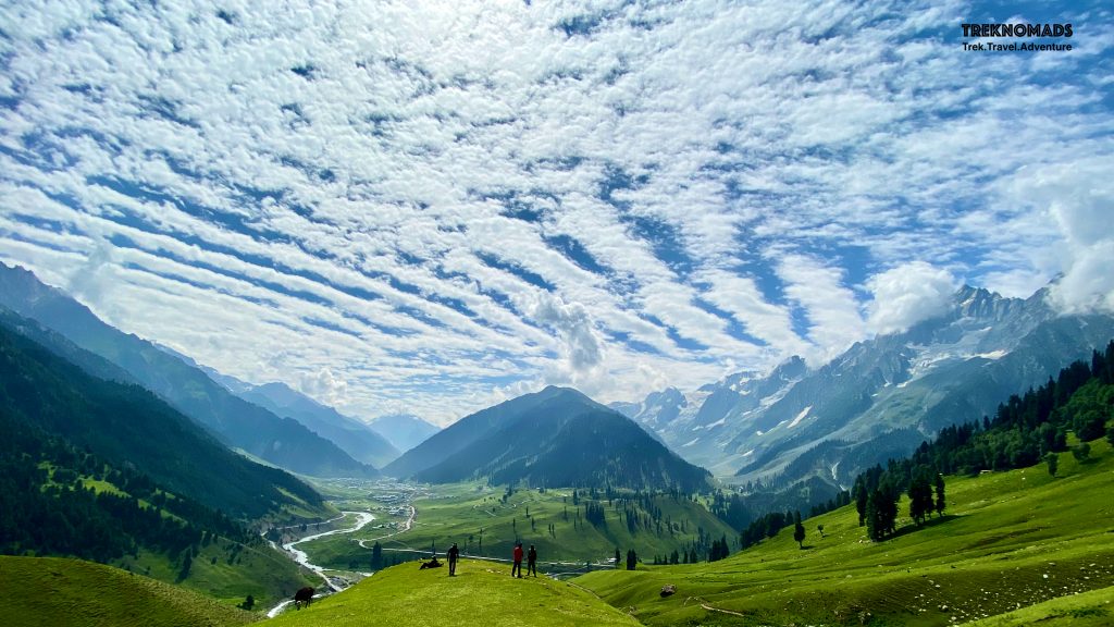 Looking back at our campsite and gorgeous surrounding peaks. We had walked around 2kms from the campsite. Kashmir Great Lakes Trek