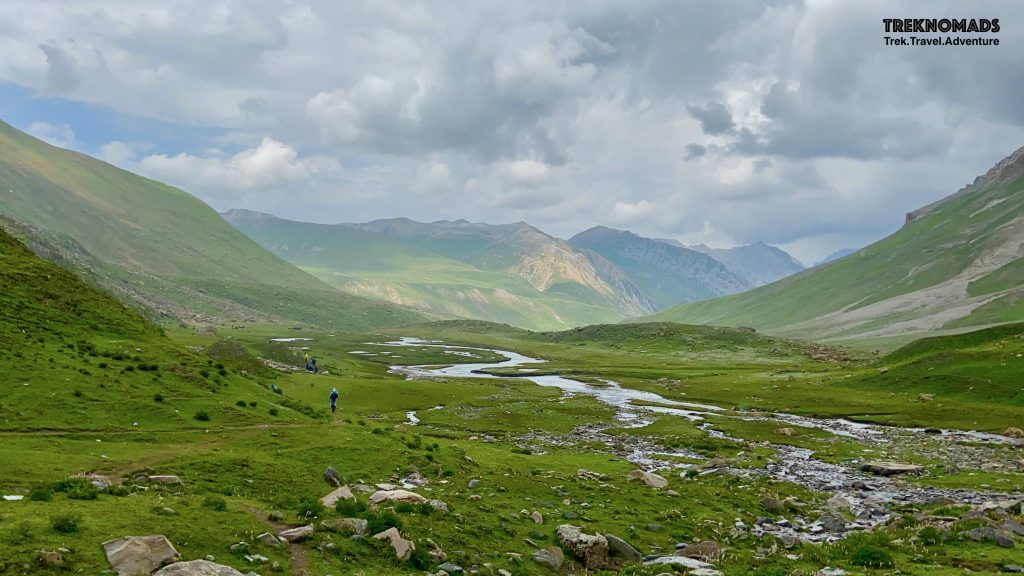 Beautiful landscapes - Towards Visansar Campsite. - Kashmir Great Lakes Trek, Premium