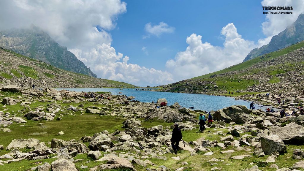 Towards Satsar Lake - after bidding farewell to Nanga Parbat. Satsar Lake is a collection of around 7 lakes.- Kashmir Great Lakes Trek, Premium