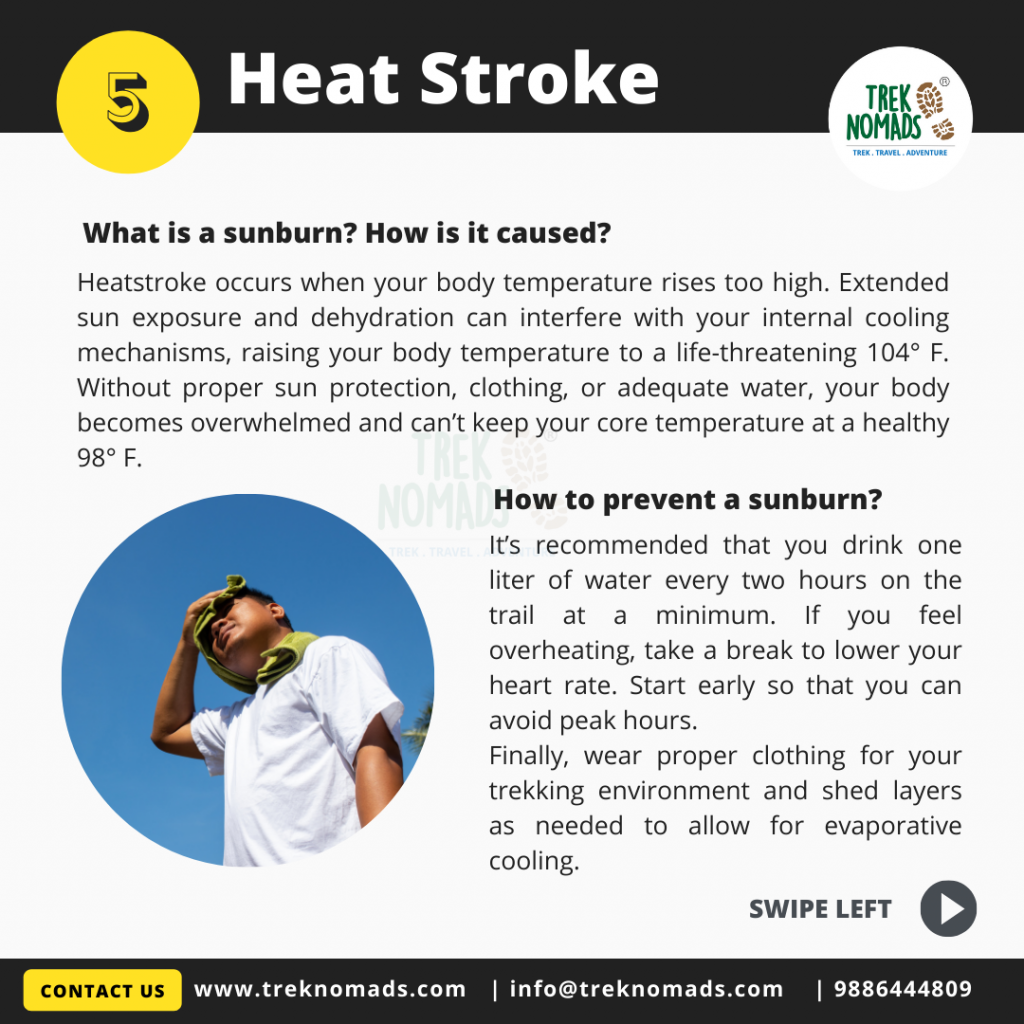 Preveting trekking injuries - Heatstroke