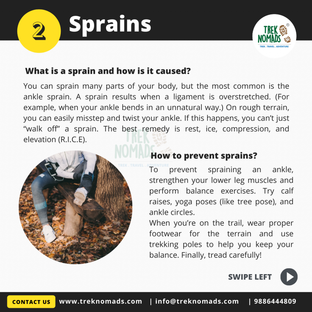 Preveting trekking injuries - Sprains